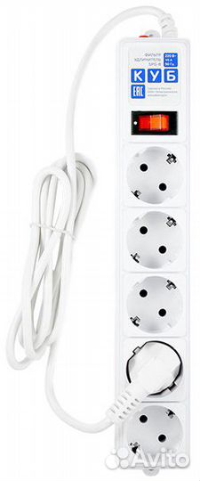 Сетевой фильтр Power Cube SPG-B-10 3,0 м/5 white