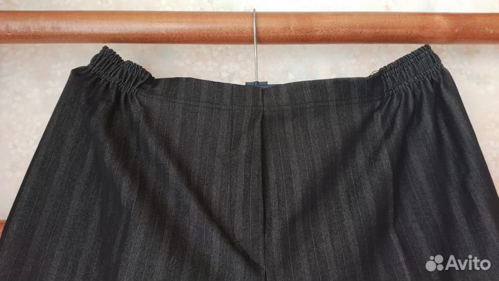 Брюки женские 3/4, на резинке, большой размер (56)