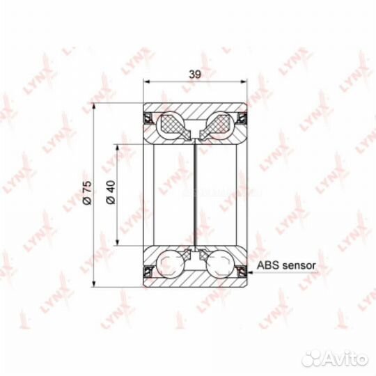 Lynxauto WB-1330 Комплект подшипника ступицы колес