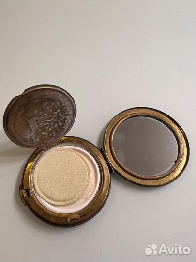 Пудреница латунь СССР винтаж без утрат