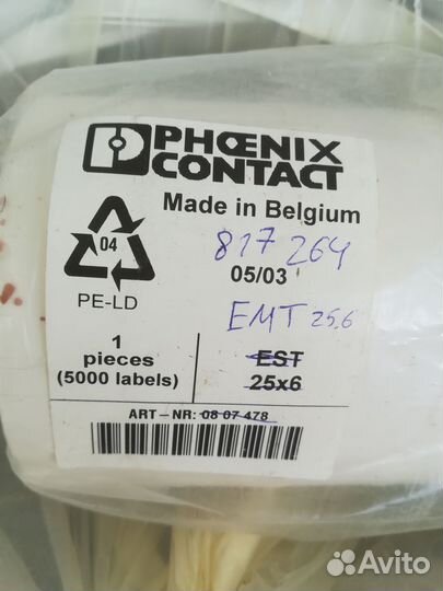 Маркировка для принтера PhoenixContact