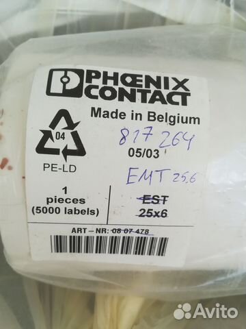 Маркировка для принтера PhoenixContact