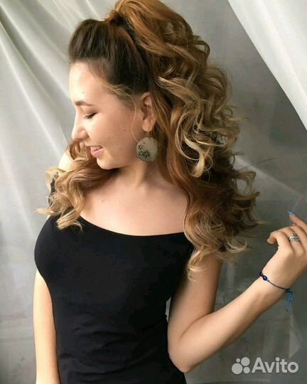 Прически Локоны Косы повязывание платка