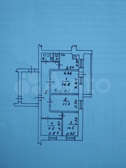 4-к. квартира, 73,5 м², 4/9 эт.