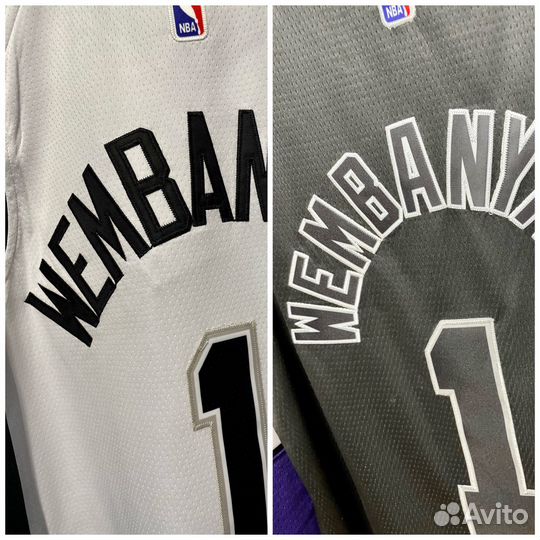 Баскетбольная майка джерси Spurs Wembanyama