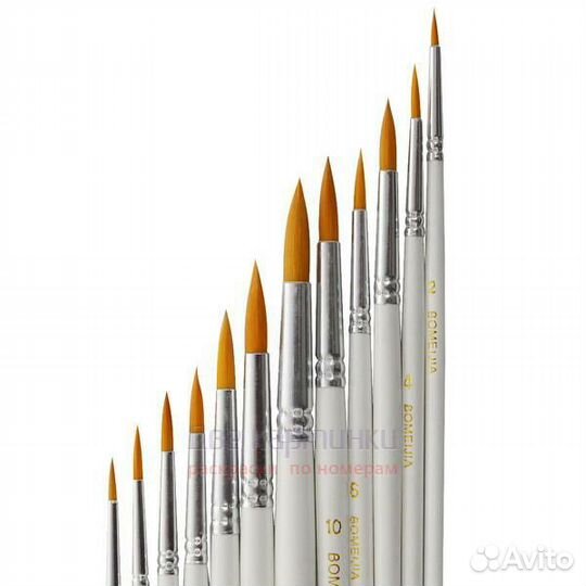 Набор круглых нейлоновых кистей для рисования «Две