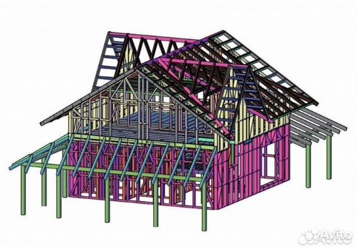 Каркасный дом из лстк от завода производителя