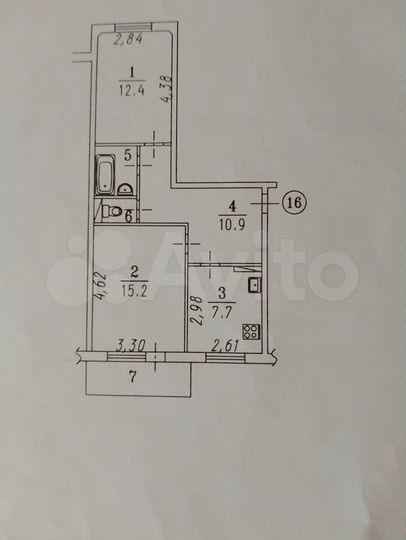 2-к. квартира, 49 м², 1/3 эт.