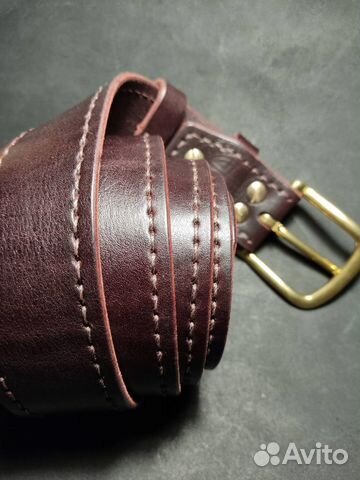 Ремень из натуральной кожи ручной работы