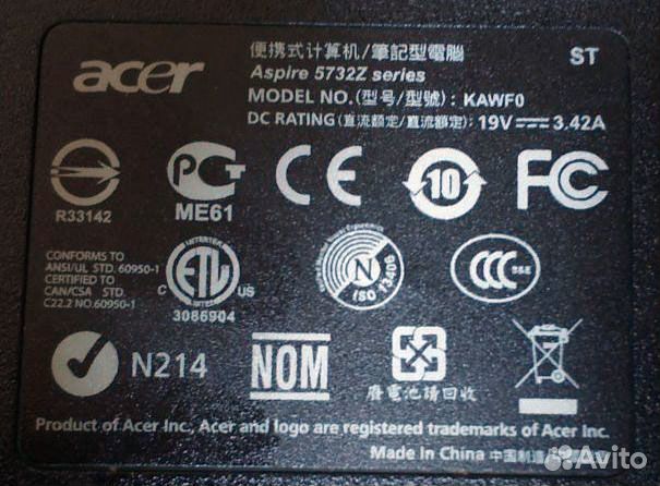 Acer Aspire 5732Z kawf0 2ядра
