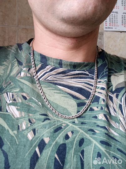 Цепь серебряная двойной Ромб 925 пробы