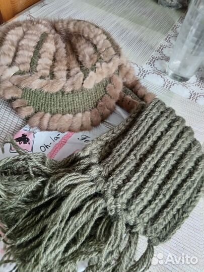Шапка ушанка норковая женская
