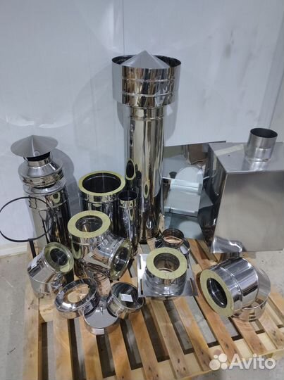 Дымоход Сэндвич-труба Для Дымохода 130х220, L-1м