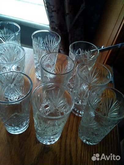Хрустальные стаканы, стопки