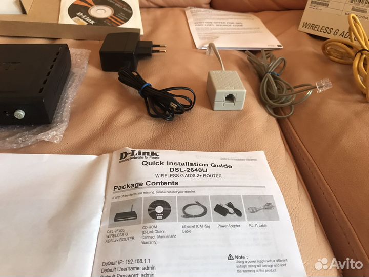 Модем D-Link DSL-2640U