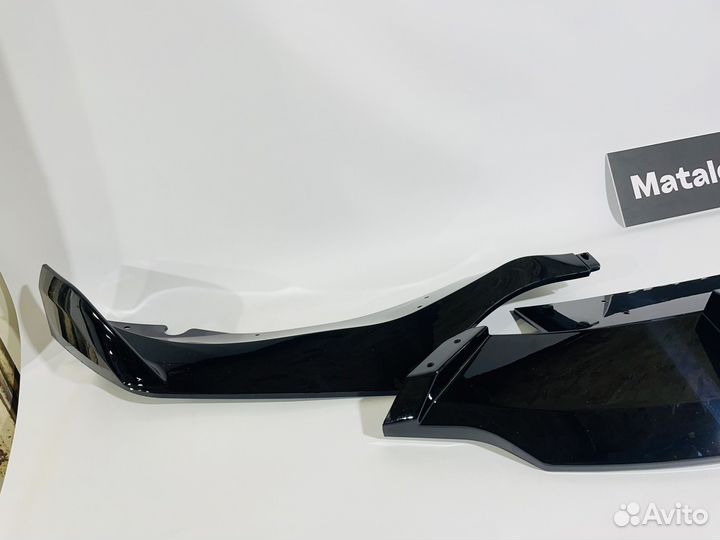 Сплиттер BMW X5 G05 в стиле X5M чёрный глянец