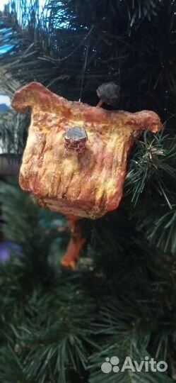 Елочная игрушка избушка на курьих ножках