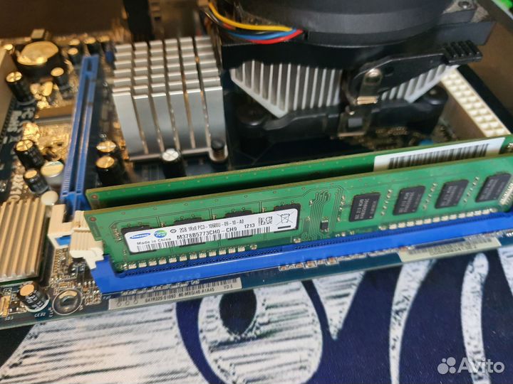 Материнская плата ASRock G41M-VS3 + проц 4 ядра