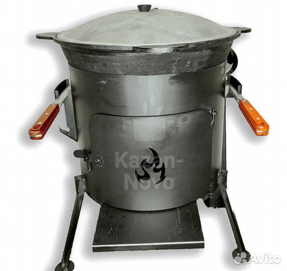 Казан чугунный 12 л с Печью и шумовкой