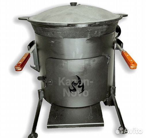 Казан чугунный 12 л с Печью и шумовкой