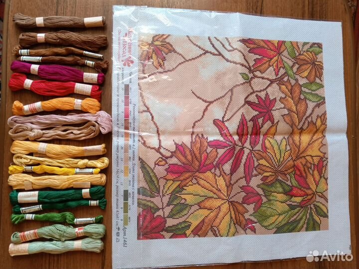 Вышивка на канве с нанесенным рисунком