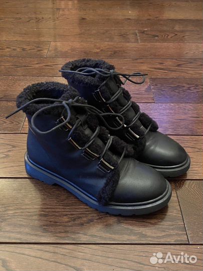 Ботинки зимние кожа