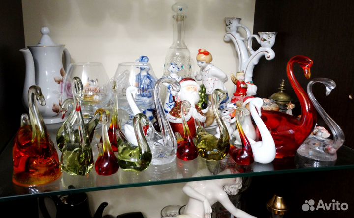 Стая лебедей. Стекло