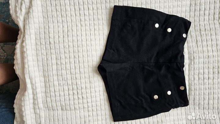 Шорты чёрные мини