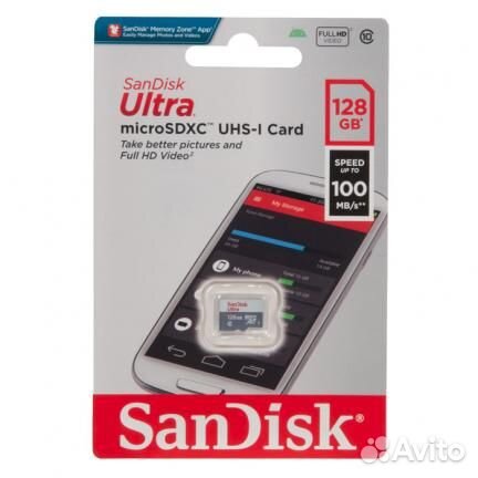 Карта памяти microsdxc 128Gb SanDisk Class 10 sdsq