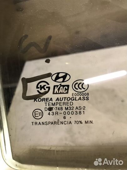 Стекло заднее правое Hyundai Tucson