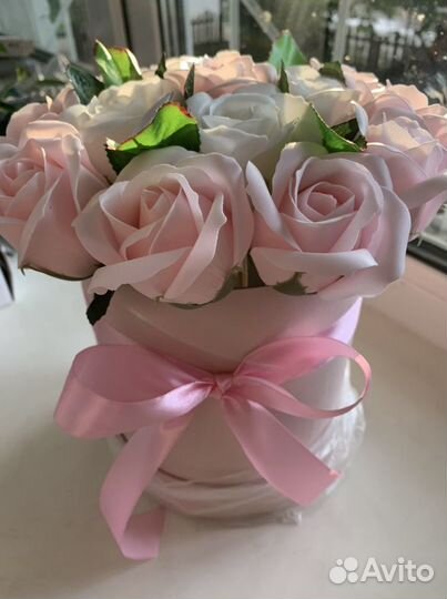 Букет из мыльных роз