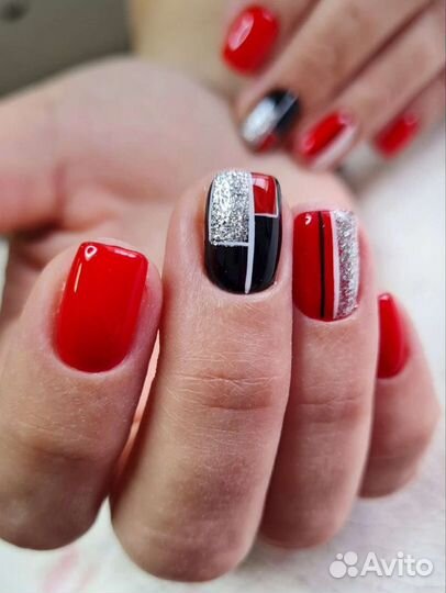 Комби маникюр, гель лак, экспресс педикюр