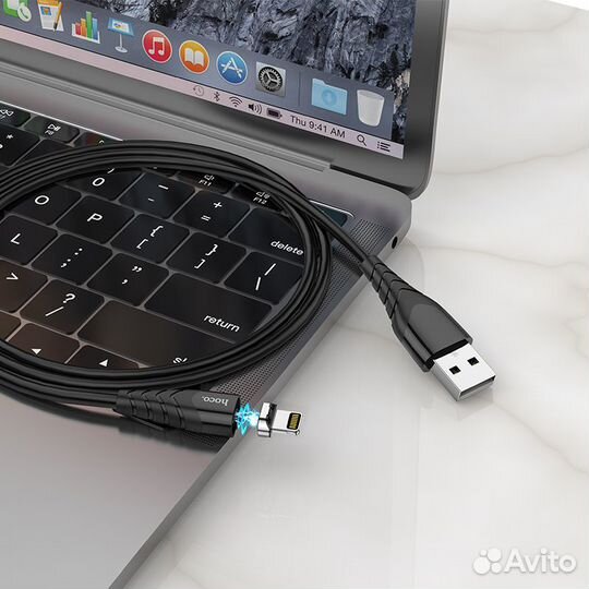 Кабель USB-lightning 8pin 1м hoco X63 Racer, черны