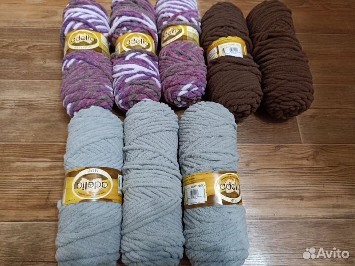 Нитки для вязания adelia плюш