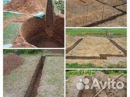 Заливка бетона, копка земли, спил деревьев и др