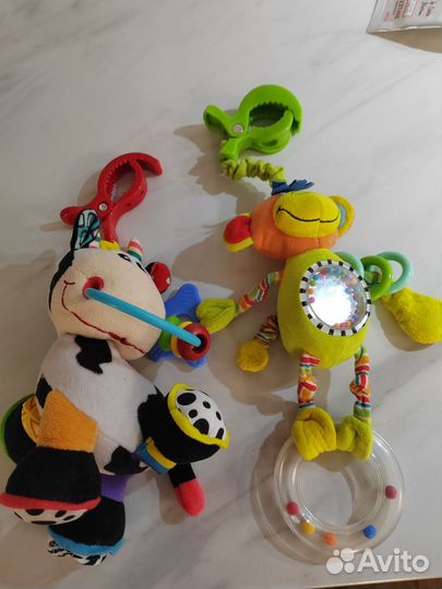 Грызунки развивающие игрушки прищепки на коляску