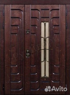 Металлическая входная дверь двустворчатая