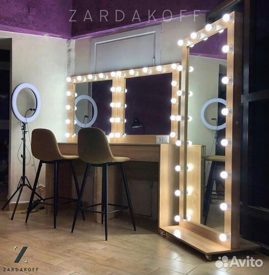 Гримерное зеркало с подсветкой