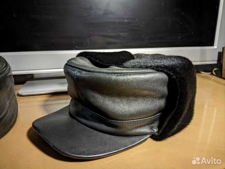 Кепка мужская из натуральной кожи