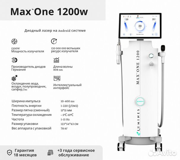 Диодный лазер люминес Max One 1200