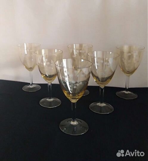 Фужеры цветное стекло СССР