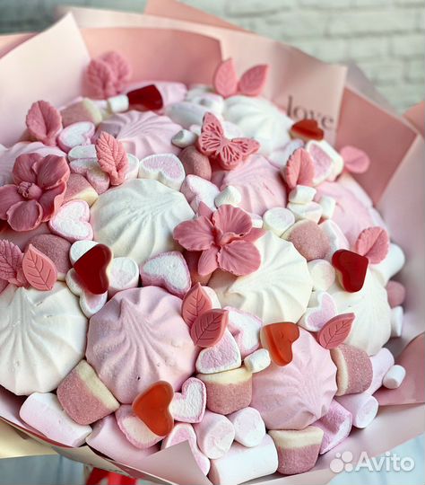 Сладкий букет из зефира