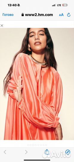 Шелковое платье hm