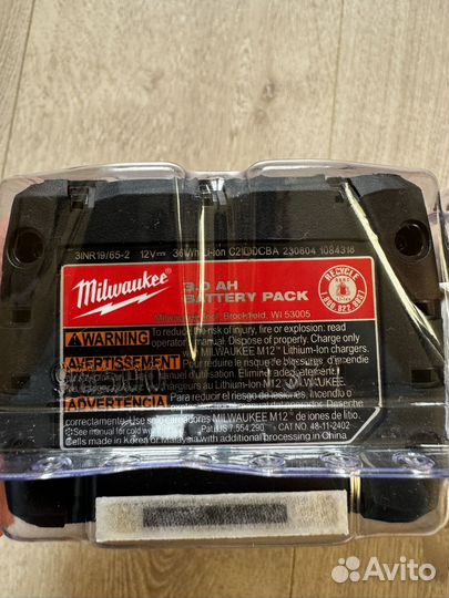 Аккумулятор Milwaukee М12 3Ач