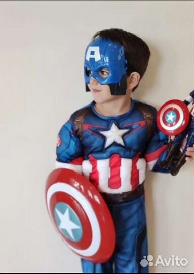 Новый костюм Капитан Америка (разм от 100 до 135)