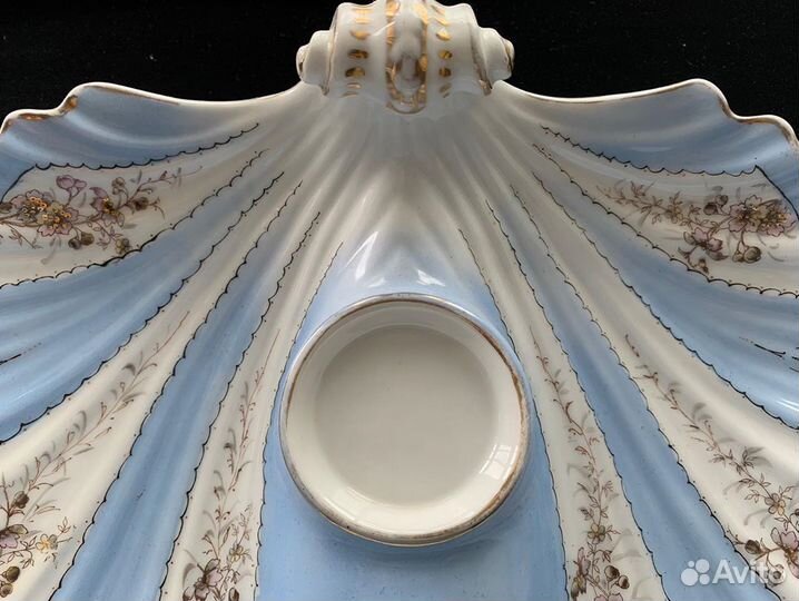 Фарфоровая менажница тарелка Карл Тильш XIX 19 век