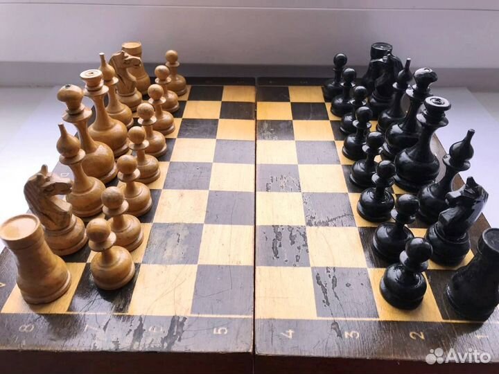 Шахматы деревянные СССР бу 30х30