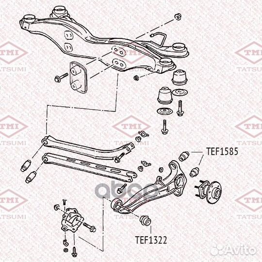 Сайлентблок цапфы зад лев opel Vectra 96