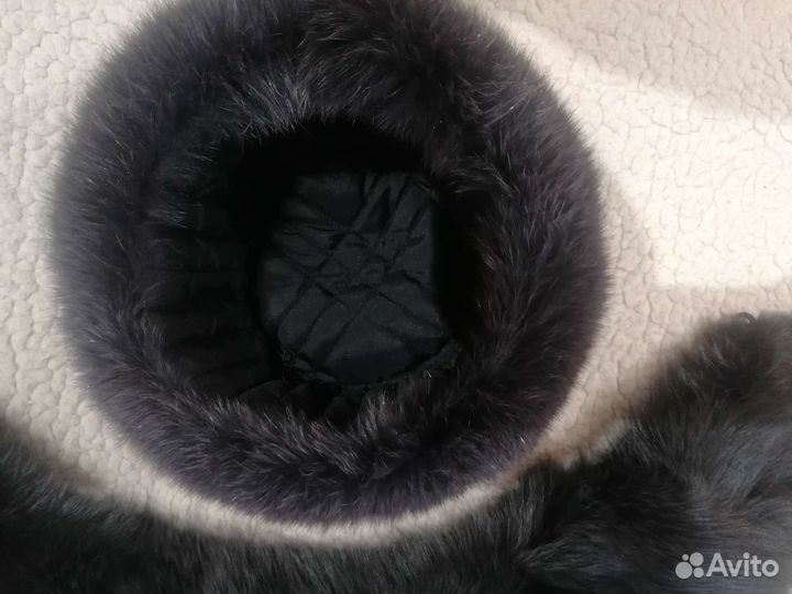 Шапка из меха песца и воротник