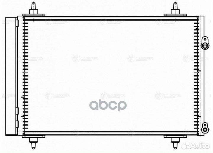 Радиатор кондиционера 545x361x16 citroen Berl